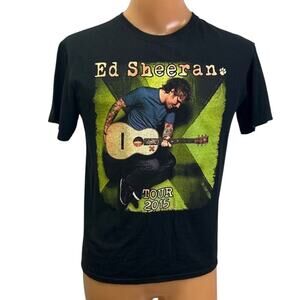 2015 Ed Sheeran Mens Medium The X Tour Crew Neck Short Sleeve Tee Shirt
